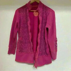 Disney Parks Yoga Mickey Pink Full Zip Jacket Hoodie Y2K